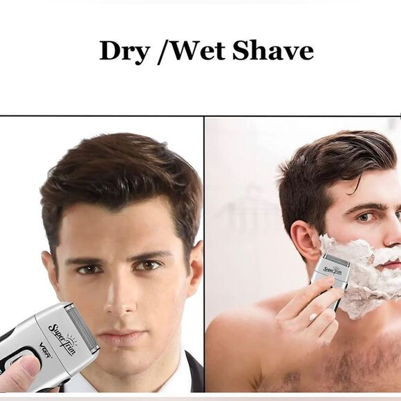 Men's Professional Rechargeable Electric Shaver Trimmer Razor Hair Beard Shaving - Picture 6 of 8
